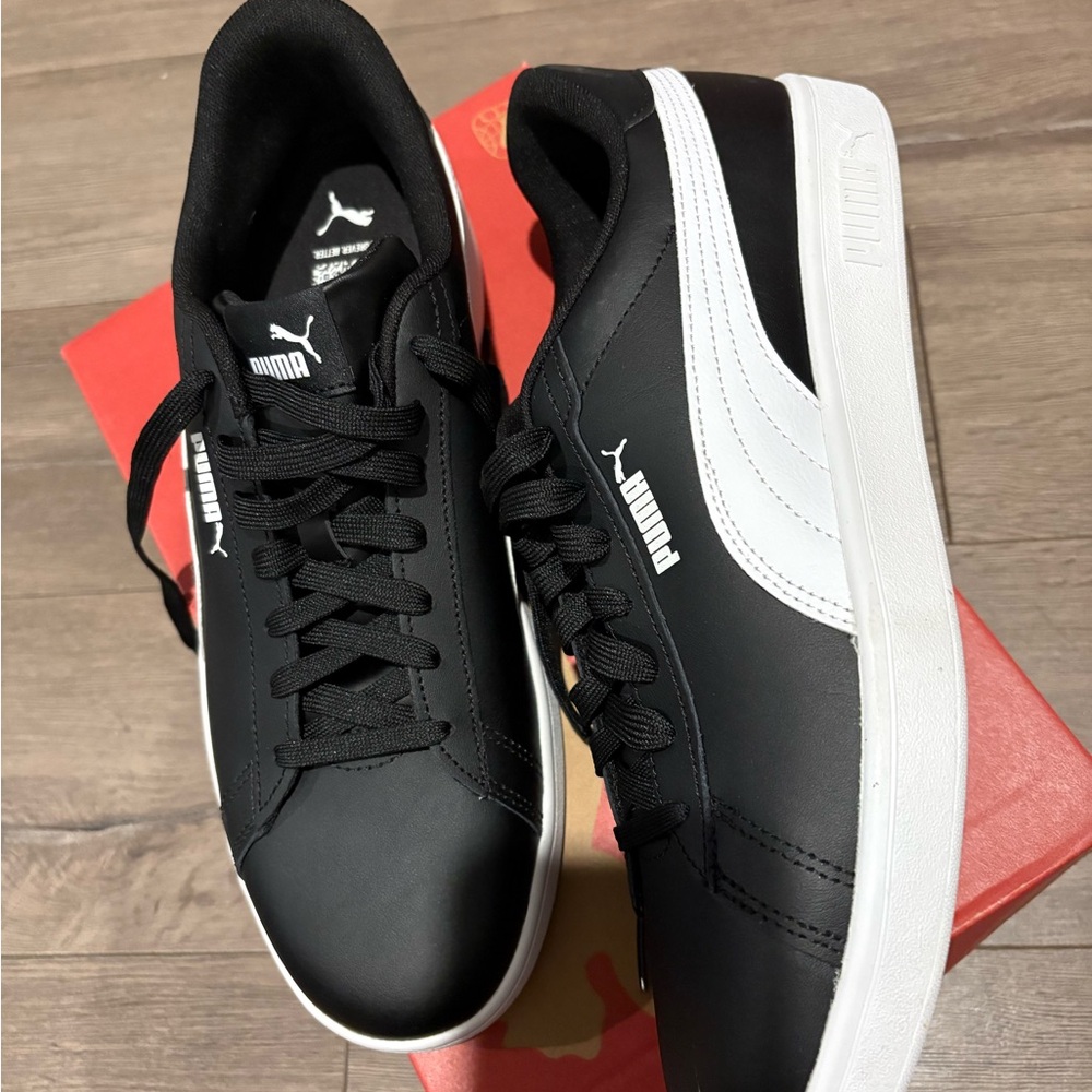 Puma Black & White Classic Low-Top Sneakers